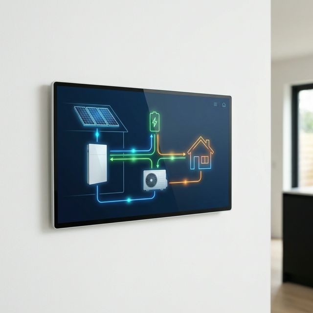 Energiemanagement Dashboard mit Sektorkopplung — PV, Speicher, Wärmepumpe vernetzt